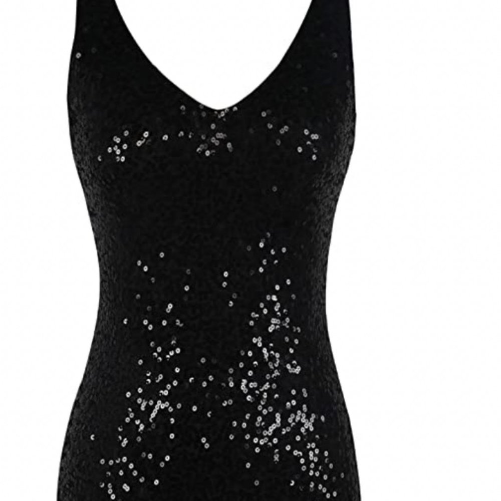 NEW PrettyGuide Women's Big Sequin Cocktail Dress V Neck Bodycon Party Dress